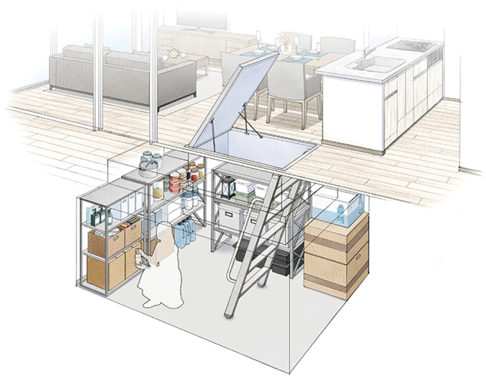 大型床下収納完成予想イラスト