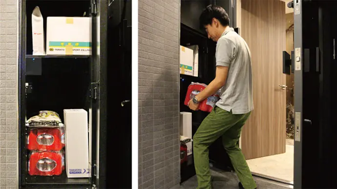 各住戸玄関前宅配ボックス